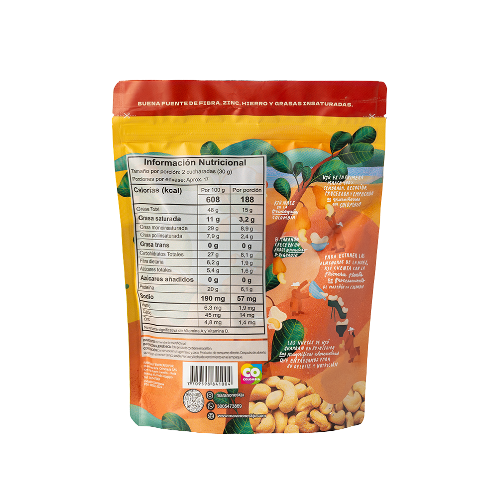 MARAÑÓN TOSTADO CON SAL DOYPACK 500gr