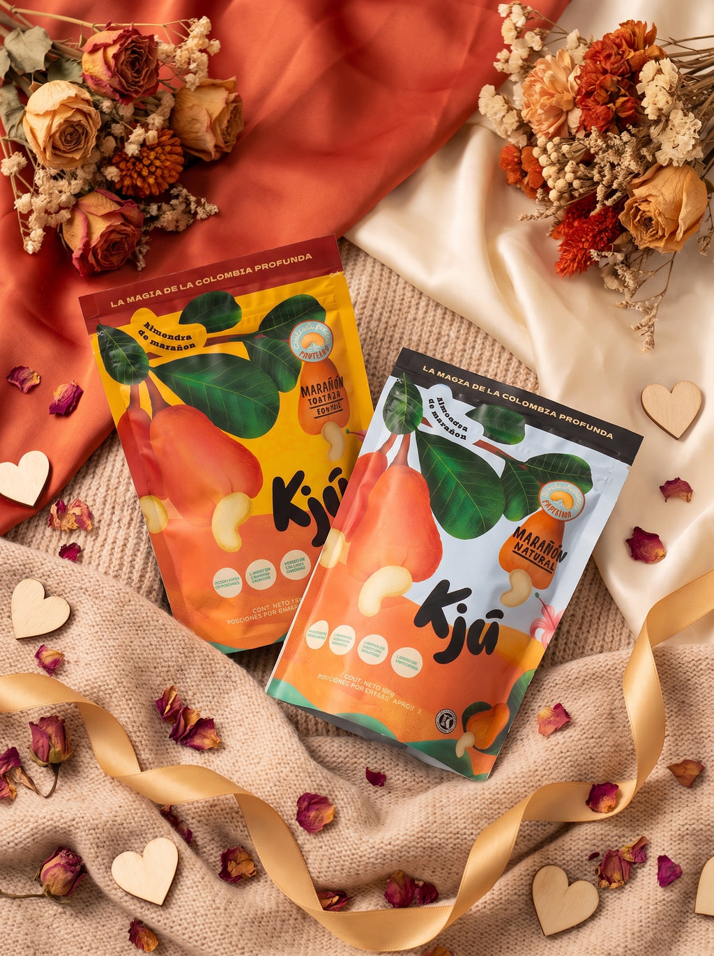 Combo Parejas | Marañón natural 500 g - Marañón tostado con sal 500 g | KJÚ